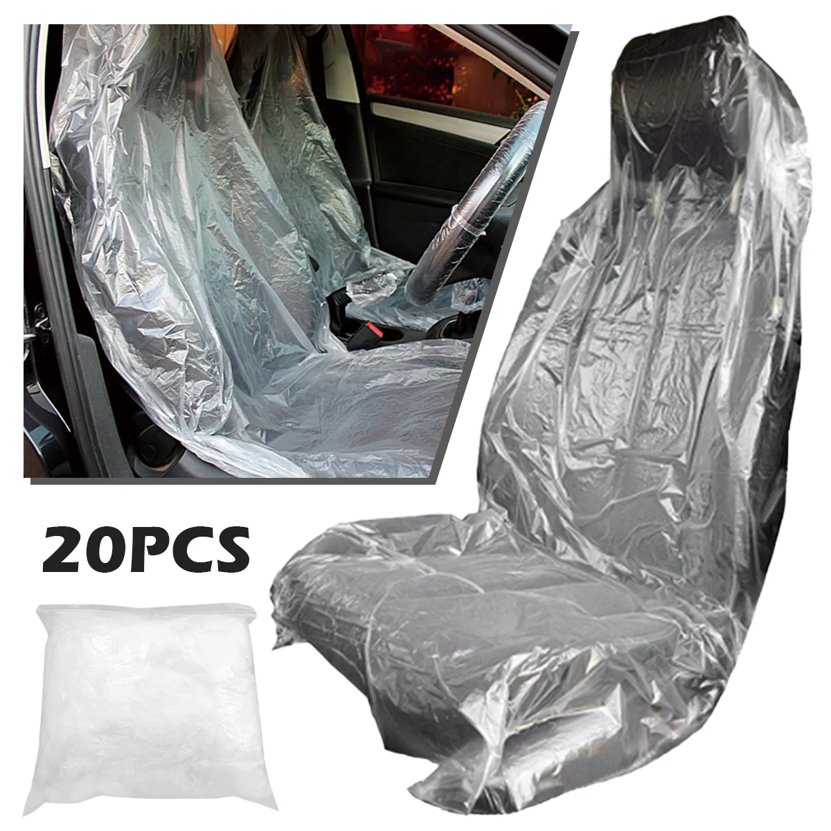 20Pcs Disposable Seat Cover Plastic Car Seat Cover 80x145cm Car Seat Protector Universally Dustproof Waterproof Protective Cover
20Pcs Disposable Seat Cover Plastic Car Seat Cover 80x145cm Car Seat Protector Universally Dustproof Waterproof Protective Cover