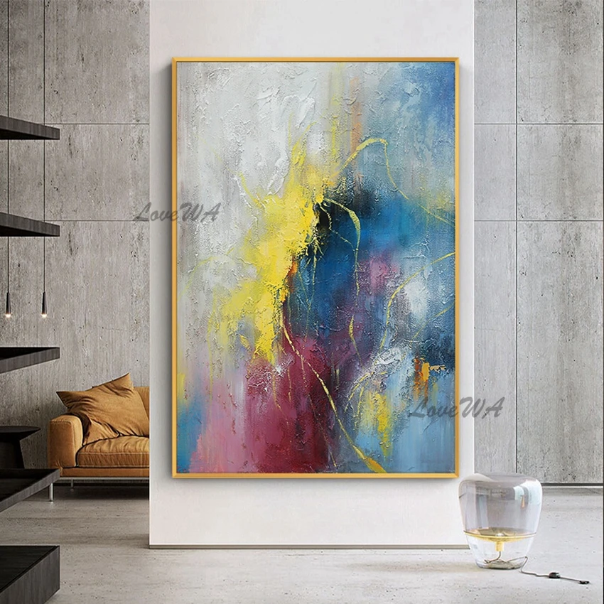 Hand Painted Abstract Painting In Bright Colors New Arrival Wall Picture For Living Room Wall Art Decoration Modern No Framed
Hand Painted Abstract Painting In Bright Colors New Arrival Wall Picture For Living Room Wall Art Decoration Modern No Framed