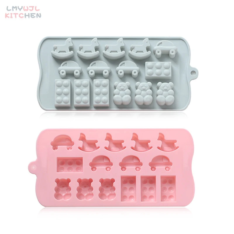 15 Hole Cartoon Bear Trojan Horse Car Shape Chocolate Silicone Mold DIY Fondant Cake Decoration Accessories Baking Tools
15 Hole Cartoon Bear Trojan Horse Car Shape Chocolate Silicone Mold DIY Fondant Cake Decoration Accessories Baking Tools