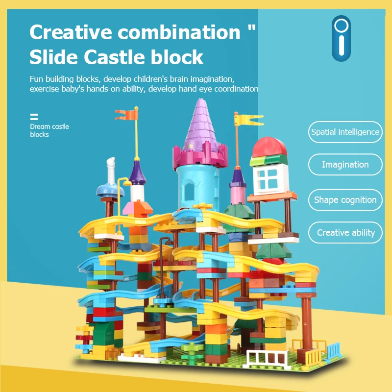 201pcs Two-way Racing Slide Building Blocks Marble Race Run Compatible Duploed Maze Ball Funnel Slide Bricks With Car Kids Gift
201pcs Two-way Racing Slide Building Blocks Marble Race Run Compatible Duploed Maze Ball Funnel Slide Bricks With Car Kids Gift