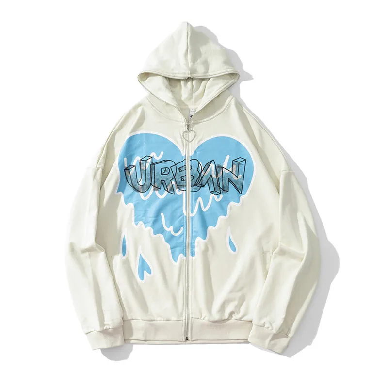 Rainbowwaves Heart-shaped Print Oversized Hoodie Sweatshirts Jacket Harajuku Zip-up Women's Sweatshirt
Rainbowwaves Heart-shaped Print Oversized Hoodie Sweatshirts Jacket Harajuku Zip-up Women's Sweatshirt
