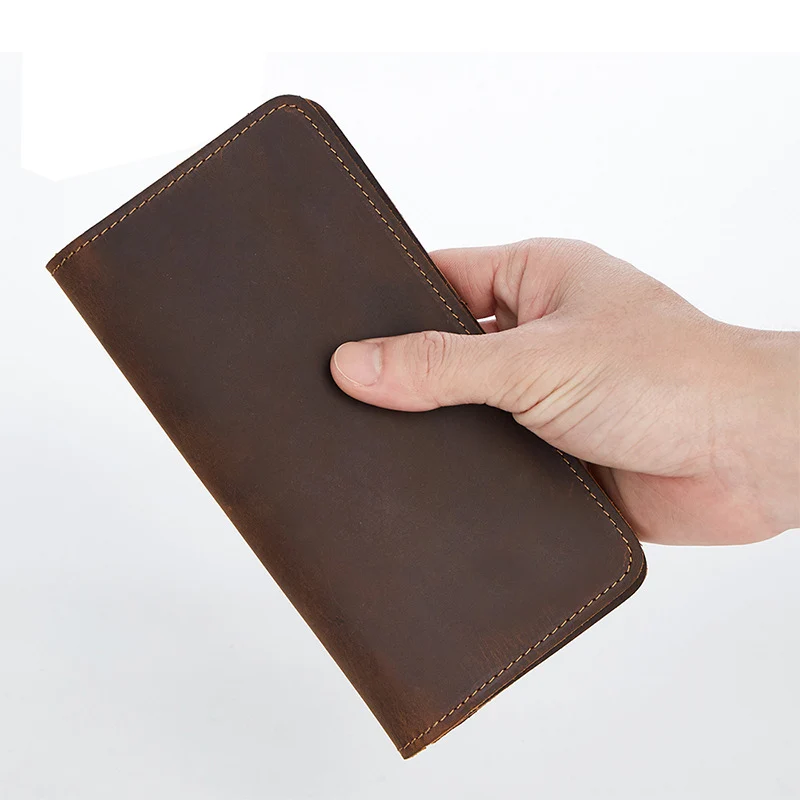 New Bifold Men Wallet Brand Famous Mens Crazy Horse Cowhide Leather Long Wallet Clutch Male Money Purse High Grade Card Holder
New Bifold Men Wallet Brand Famous Mens Crazy Horse Cowhide Leather Long Wallet Clutch Male Money Purse High Grade Card Holder