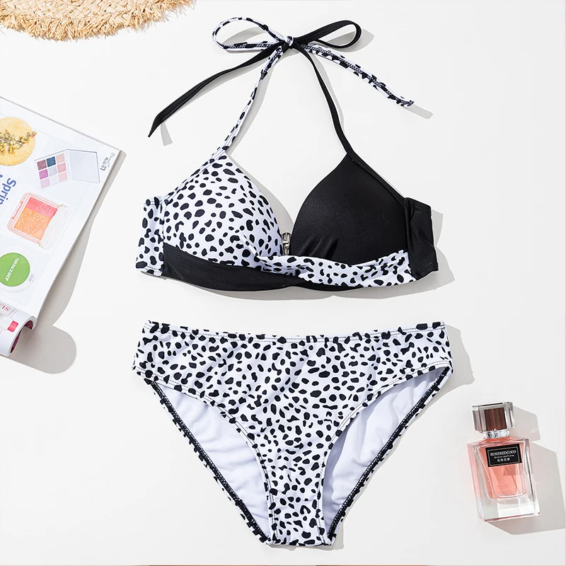 Summer Print Double Color Separate Swimsuit Women 2021 Halter Straps Two Piece High Waist Bikini Swimwear
Summer Print Double Color Separate Swimsuit Women 2021 Halter Straps Two Piece High Waist Bikini Swimwear