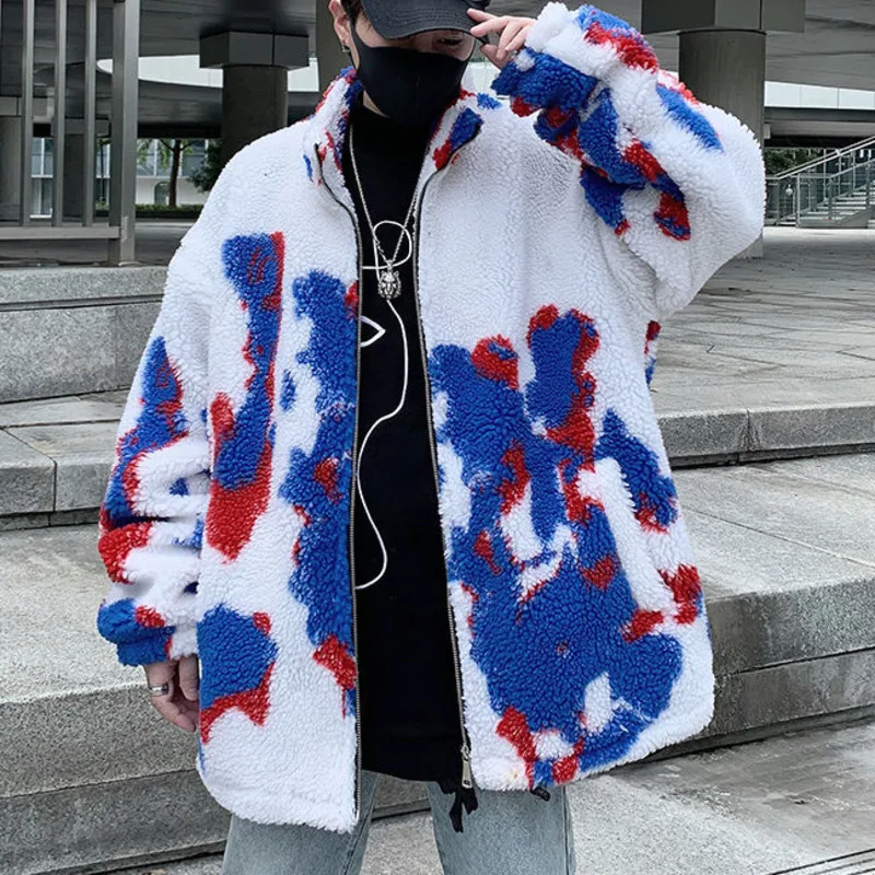 Vintage Hip Hop Parka Coat Overcoat Winter Men Lamb Wool Blend Loose Coat Men Fashion Blue Camouflage Thick Jacket Streetwear
Vintage Hip Hop Parka Coat Overcoat Winter Men Lamb Wool Blend Loose Coat Men Fashion Blue Camouflage Thick Jacket Streetwear
