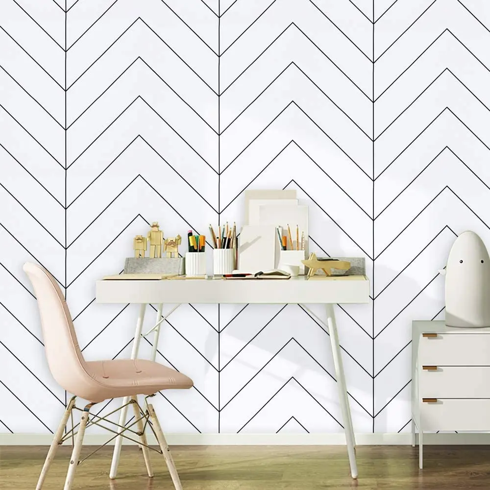 Modern White And Black Geometric Contact Paper Stripes Peel And Stick Wallpaper Self Adhesive Paper For Wall Covering Home Decor
Modern White And Black Geometric Contact Paper Stripes Peel And Stick Wallpaper Self Adhesive Paper For Wall Covering Home Decor