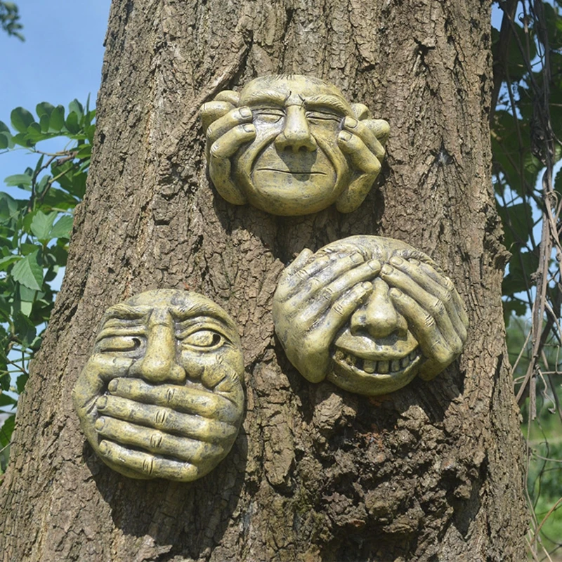 Funny Face Garden Gargoyle Statue Human Face Can’t See Don’t Listen Don’t Talk Resin Crafts Pendant Yard Tree Decoration
Funny Face Garden Gargoyle Statue Human Face Can’t See Don’t Listen Don’t Talk Resin Crafts Pendant Yard Tree Decoration