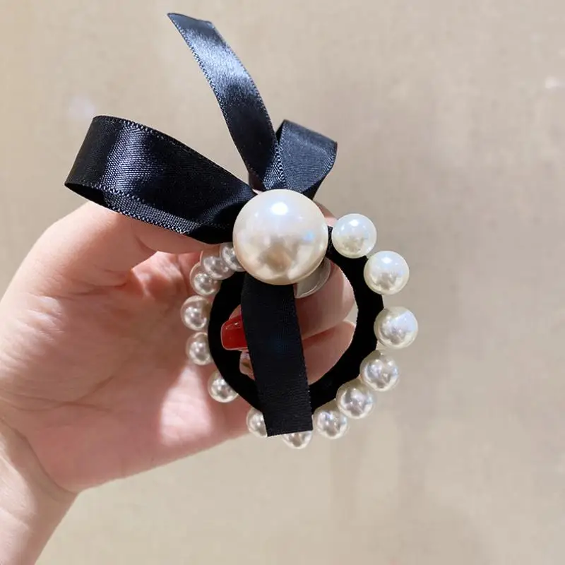 xiaoboacc Korean Black Bow Pearl Hair Band Streamer Tie Hair Thick and Sweet 2021 New Fashion Rubber Band Women Hair Accessories
xiaoboacc Korean Black Bow Pearl Hair Band Streamer Tie Hair Thick and Sweet 2021 New Fashion Rubber Band Women Hair Accessories