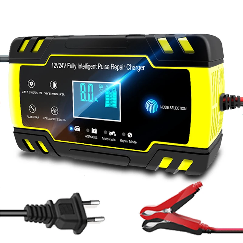 12V-24V 8A Full Automatic Car Battery Charger Power Pulse Repair Chargers Wet Dry Lead Acid Battery-chargers Digital LCD Display
12V-24V 8A Full Automatic Car Battery Charger Power Pulse Repair Chargers Wet Dry Lead Acid Battery-chargers Digital LCD Display