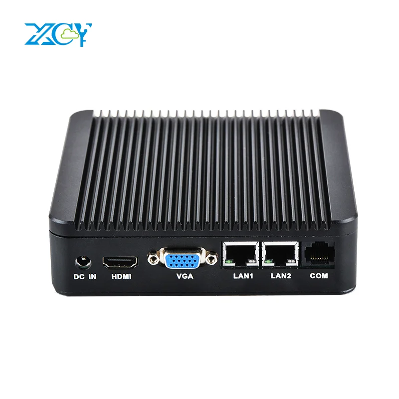 Xcy intel celeron J1900 2LAN 2COM мини ПК с 2 0 ГГц VGA HDMI * USB2.0 USB3.0 Поддержка Windows 10 Win 8 7 linux mini