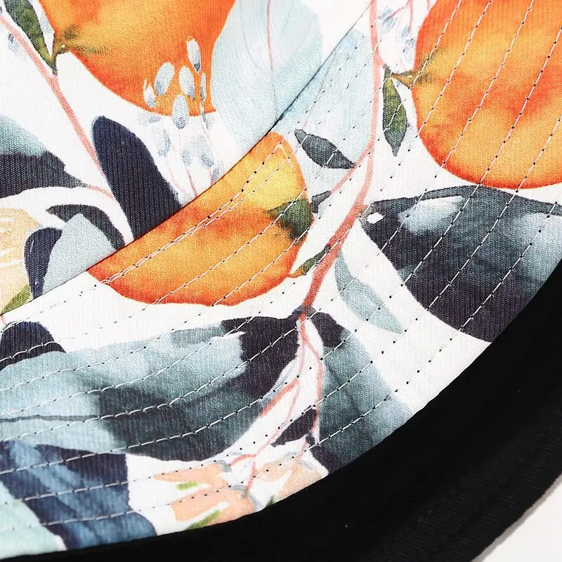 Fisherman's Hat Women's Hat Fruit Pattern Double-sided Basin Hat Men's Hat Street Trend, Sun-proof Sunshade Bucket Hat
Fisherman's Hat Women's Hat Fruit Pattern Double-sided Basin Hat Men's Hat Street Trend, Sun-proof Sunshade Bucket Hat