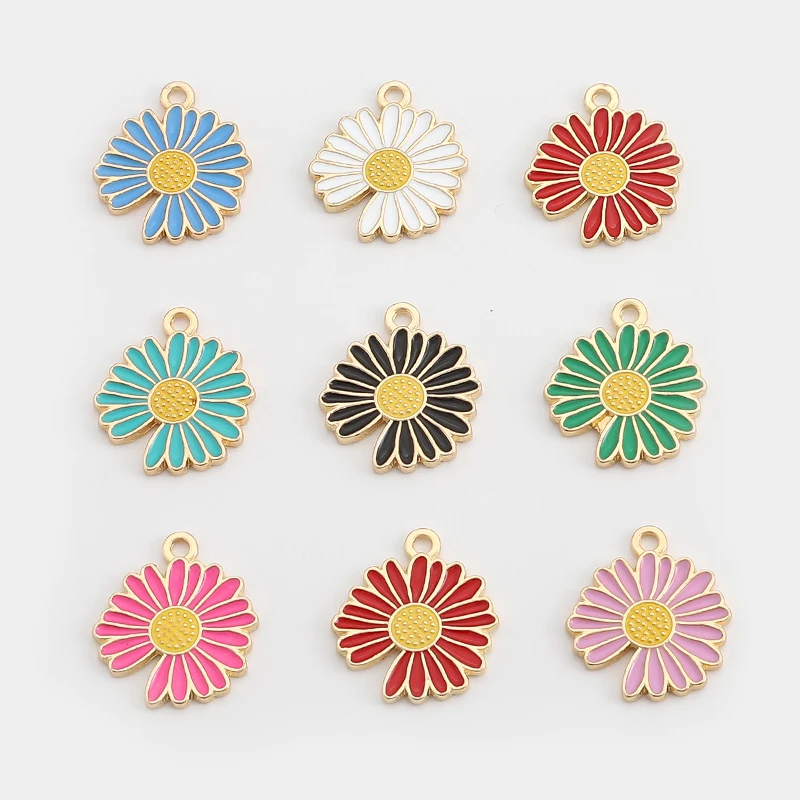 10Pcs Enamel Daisy Flower Charms Colorful Drop Oil Flowers Pendant for Jewelry Handmade Making DIY Earrings Necklace Accessories
10Pcs Enamel Daisy Flower Charms Colorful Drop Oil Flowers Pendant for Jewelry Handmade Making DIY Earrings Necklace Accessories