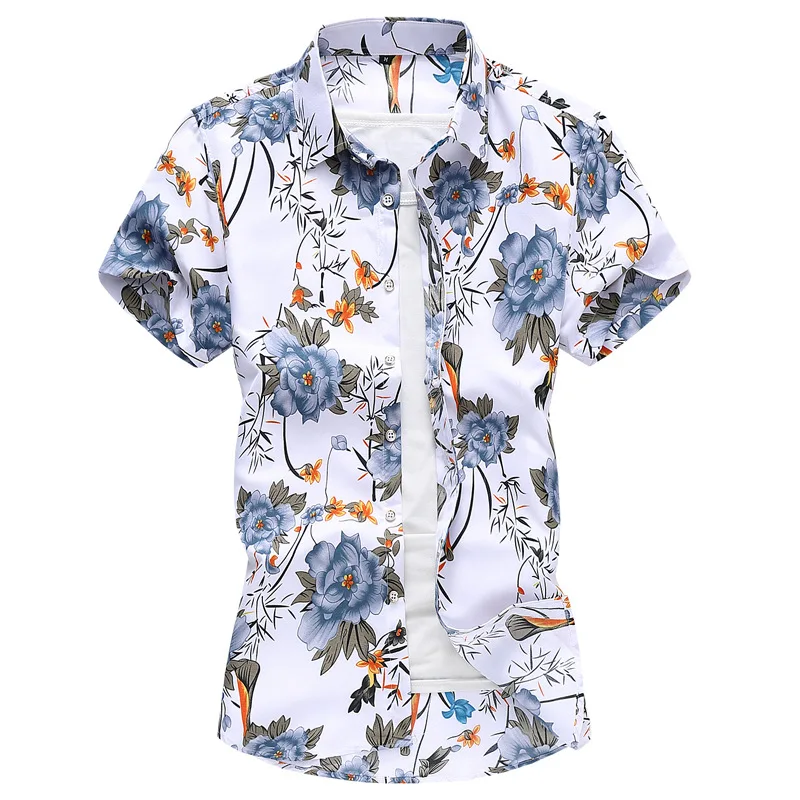 2021 Summer New Men's Short-sleeved Flower Shirts Casual Young Men Slim Short Sleeved Shirt Plus Size 7XL 250catty Can Be Worn
2021 Summer New Men's Short-sleeved Flower Shirts Casual Young Men Slim Short Sleeved Shirt Plus Size 7XL 250catty Can Be Worn