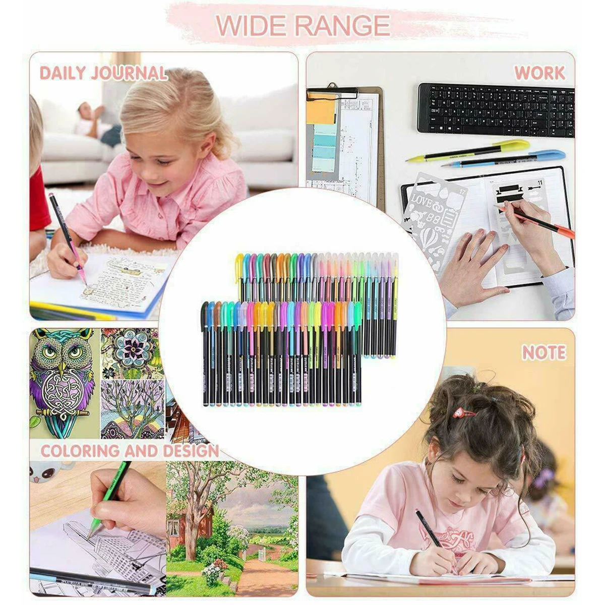 New 48 Colors Gel Pens Set Glitter Gel Pen For Adult Coloring Books Journals Drawing Doodling Art Markers Pen
New 48 Colors Gel Pens Set Glitter Gel Pen For Adult Coloring Books Journals Drawing Doodling Art Markers Pen
