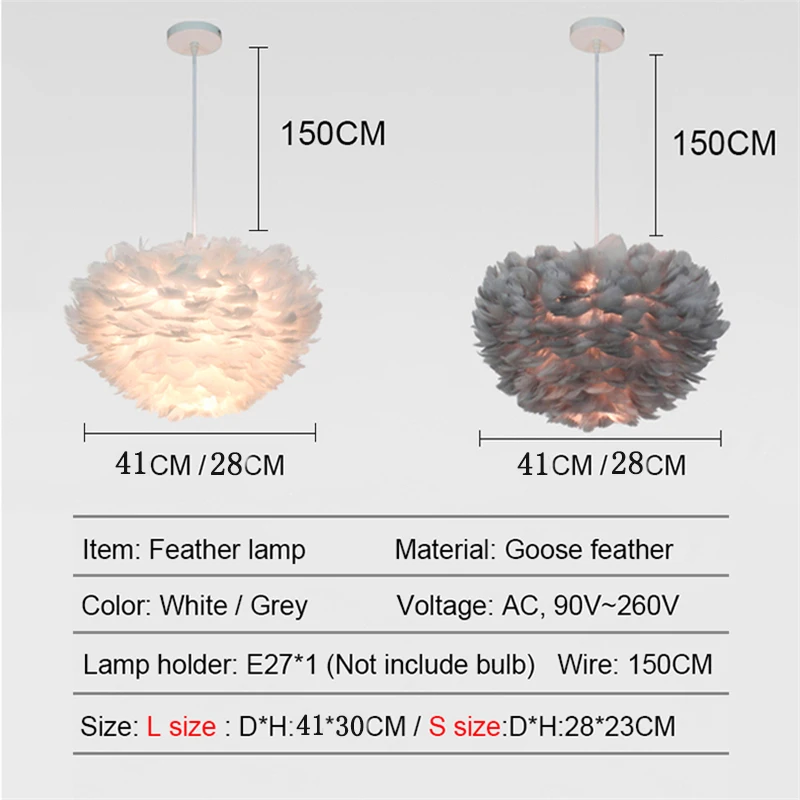 Loft LED Feather Pendant Lights E27 Bedroom Living Room Decor Pendant Lamps Bedside Droplight Light Restaurant Cafe Hanging Lamp
Loft LED Feather Pendant Lights E27 Bedroom Living Room Decor Pendant Lamps Bedside Droplight Light Restaurant Cafe Hanging Lamp