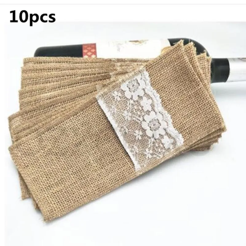 10pcs Natural Jute Burlap Cutlery Holders Packaging Fork and Knife for Wedding , Party Decoration 11*21cm AA8016
10pcs Natural Jute Burlap Cutlery Holders Packaging Fork and Knife for Wedding , Party Decoration 11*21cm AA8016