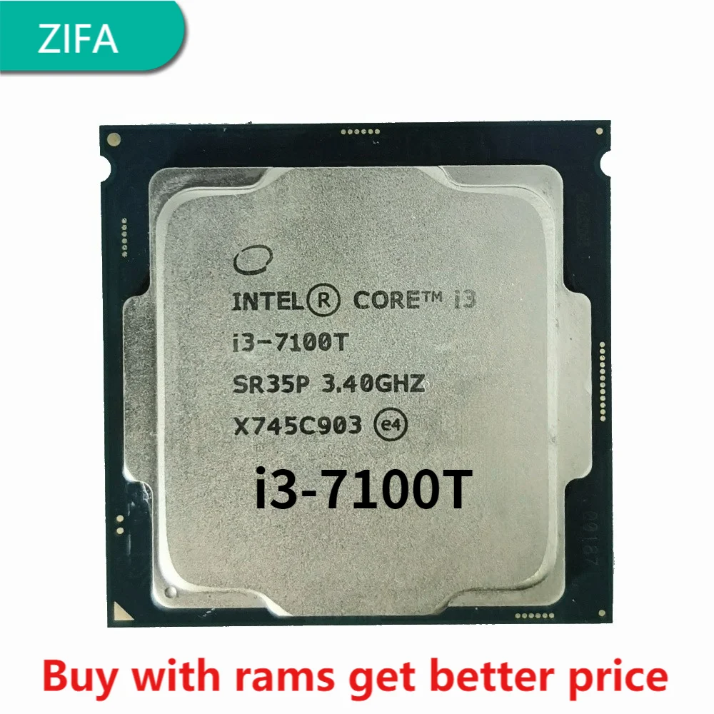 Intel Core i3-7100T i3 7100T 3.4 GHz Dual-Core Quad-Thread CPU Processor 3M 35W LGA 1151
Intel Core i3-7100T i3 7100T 3.4 GHz Dual-Core Quad-Thread CPU Processor 3M 35W LGA 1151