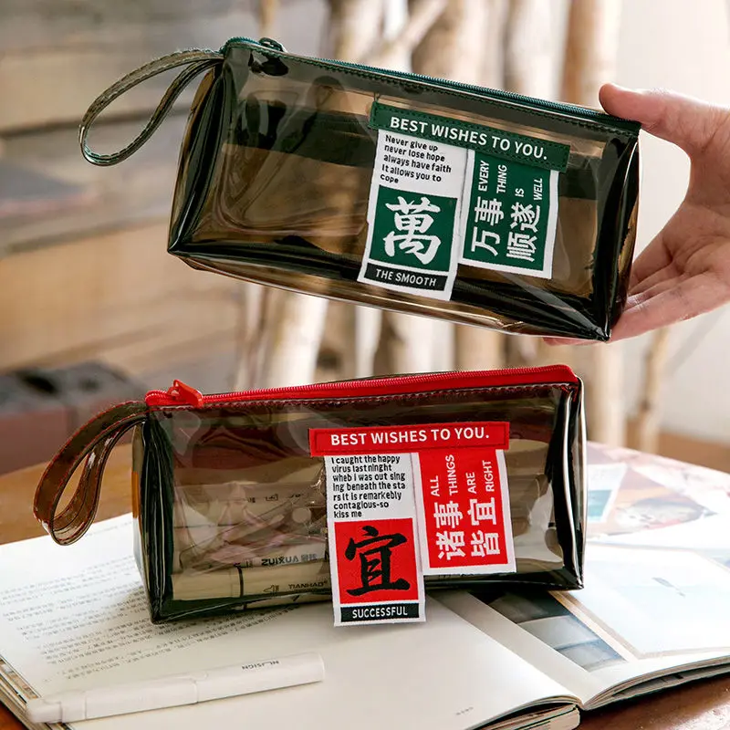 Transparent Simple Waterproof PU Stationery Bag Pencil Cases Cute Simple Pen Bag Storage Bags School Supplies Stationery Gift
Transparent Simple Waterproof PU Stationery Bag Pencil Cases Cute Simple Pen Bag Storage Bags School Supplies Stationery Gift