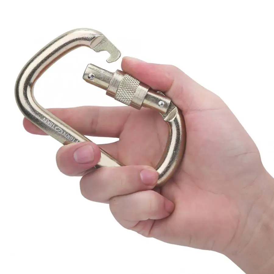 40Cr Steel 45KN D Shaped Hanging Buckle Carabiner Clip for Outdoor Climbing Safety Outdoor climbing Carabiner Accessories
40Cr Steel 45KN D Shaped Hanging Buckle Carabiner Clip for Outdoor Climbing Safety Outdoor climbing Carabiner Accessories