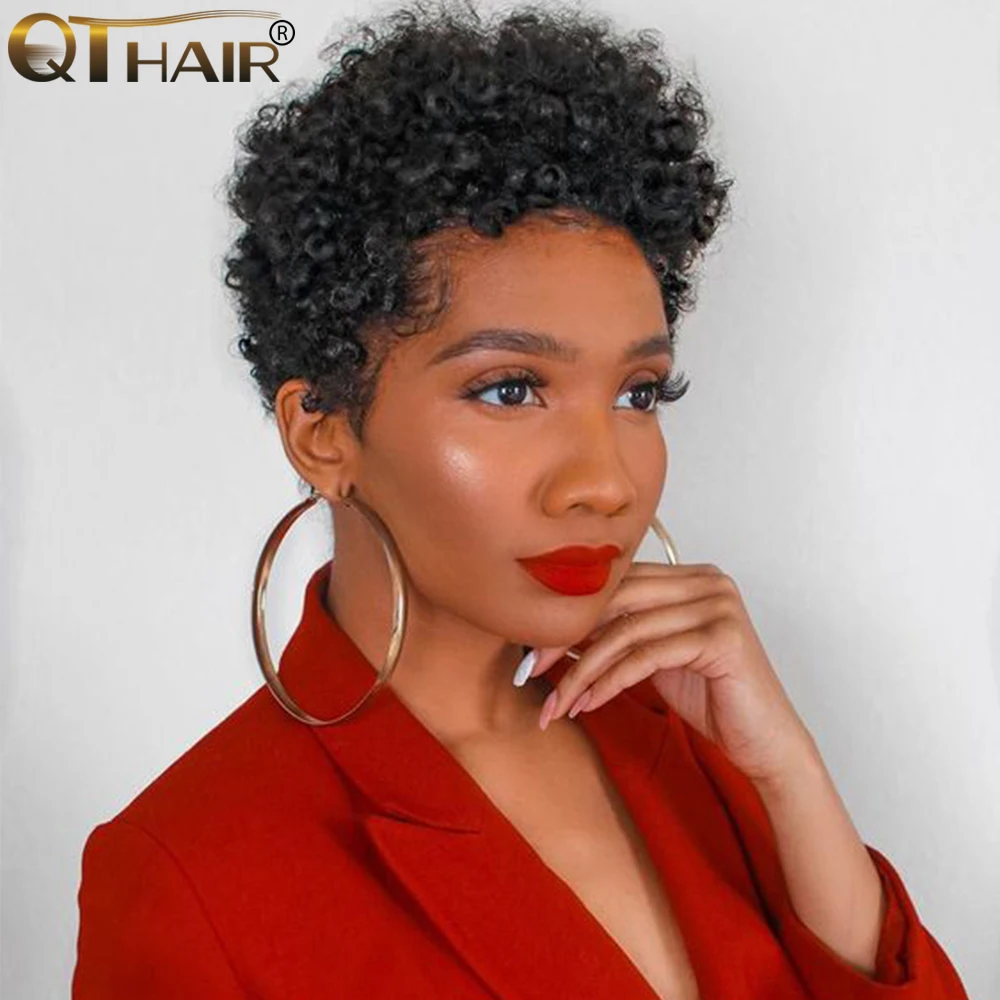 Pixie Cut Short Wigs Short Curly Human Hair Wigs for Black Women Full Machine Made Malaysian Cheap Short Human Hair Wigs
Pixie Cut Short Wigs Short Curly Human Hair Wigs for Black Women Full Machine Made Malaysian Cheap Short Human Hair Wigs