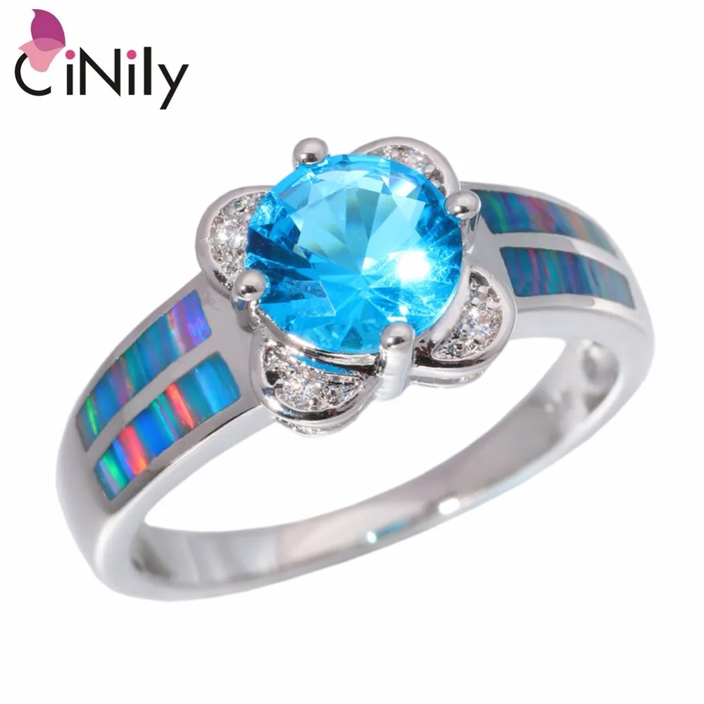 CiNily Created Rainbow Fire Opal Blue Stone Cubic Zirconia Silver Plated Wholesale For Women Jewelry Ring Size 6-9 OJ9252
CiNily Created Rainbow Fire Opal Blue Stone Cubic Zirconia Silver Plated Wholesale For Women Jewelry Ring Size 6-9 OJ9252