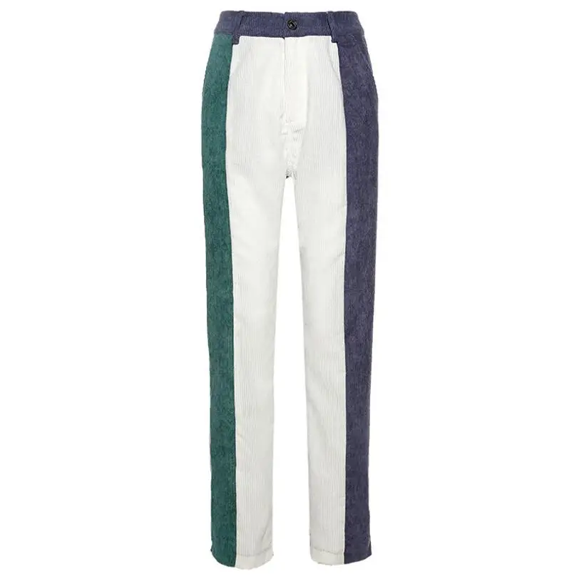 Stitching Color Chic Woman Patchwork Straight Pants Casual Loose Street Wide Leg Pants Fall Winter Female Trousers 2021 w294
Stitching Color Chic Woman Patchwork Straight Pants Casual Loose Street Wide Leg Pants Fall Winter Female Trousers 2021 w294