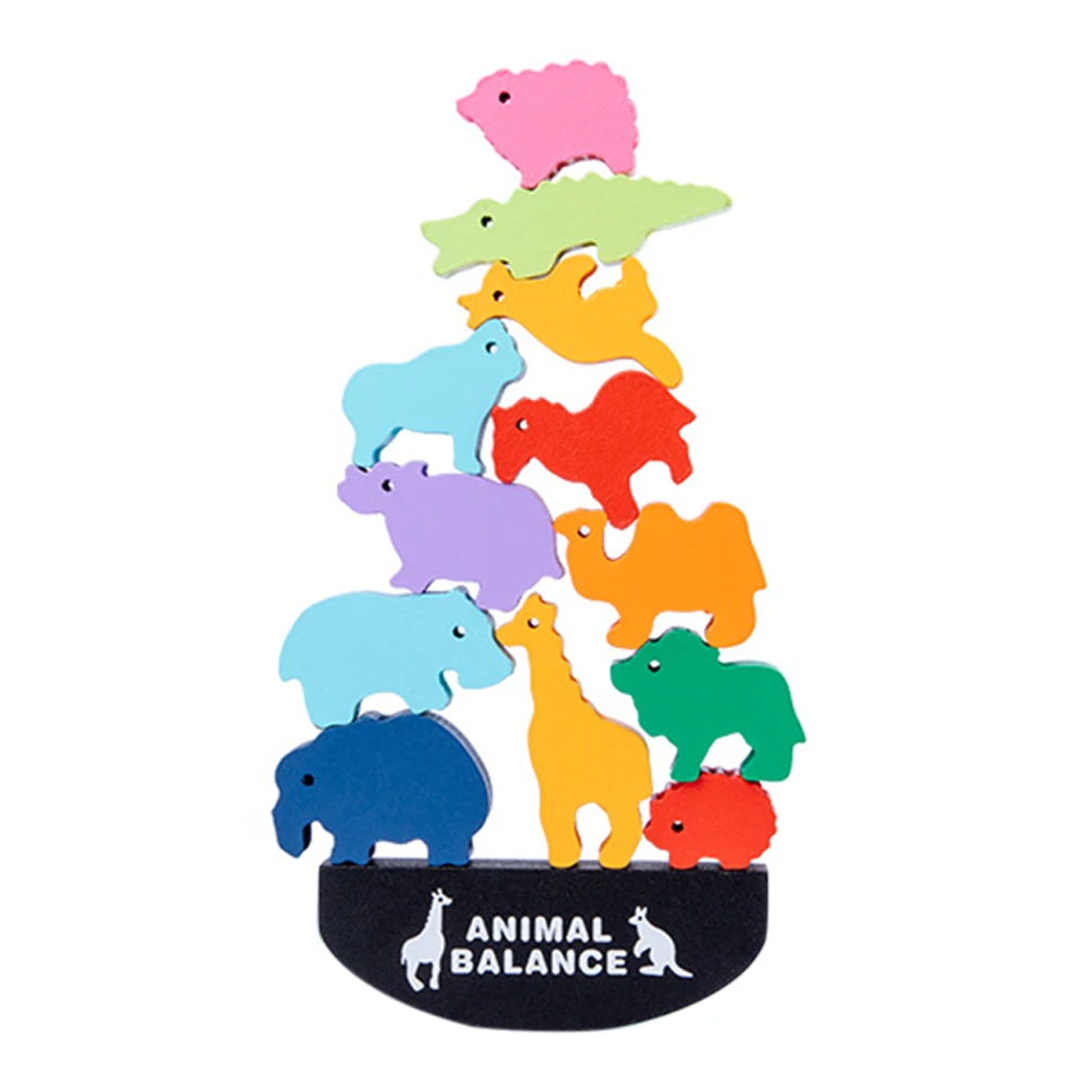 Children Montessori Wooden Animal Balance Blocks Board Games Toy Dinosaur Educational Stacking High Building Block Wood Toy Boys 
Children Montessori Wooden Animal Balance Blocks Board Games Toy Dinosaur Educational Stacking High Building Block Wood Toy Boys