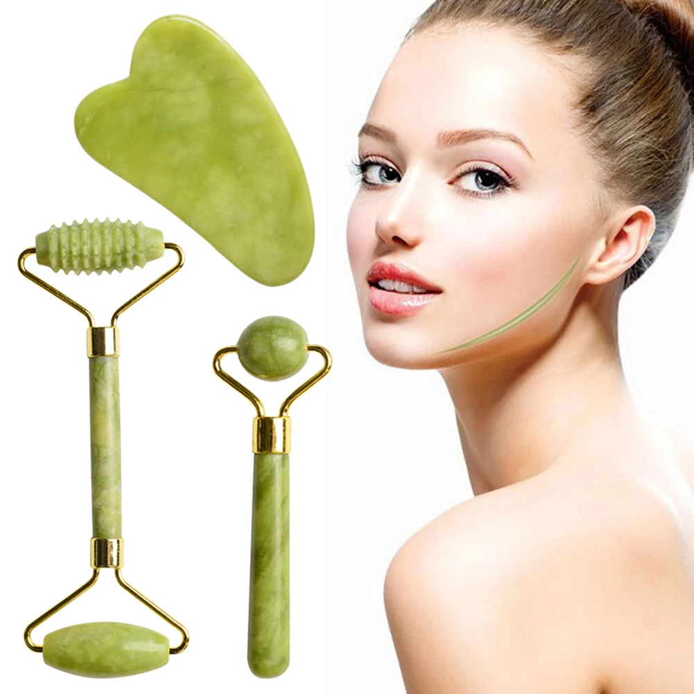 Face Jade Roller and Gua Sha Massager Tool Kit Facial Roller Anti Wrinkles Muscle Relaxing for Eye Nose Neck Tool
Face Jade Roller and Gua Sha Massager Tool Kit Facial Roller Anti Wrinkles Muscle Relaxing for Eye Nose Neck Tool