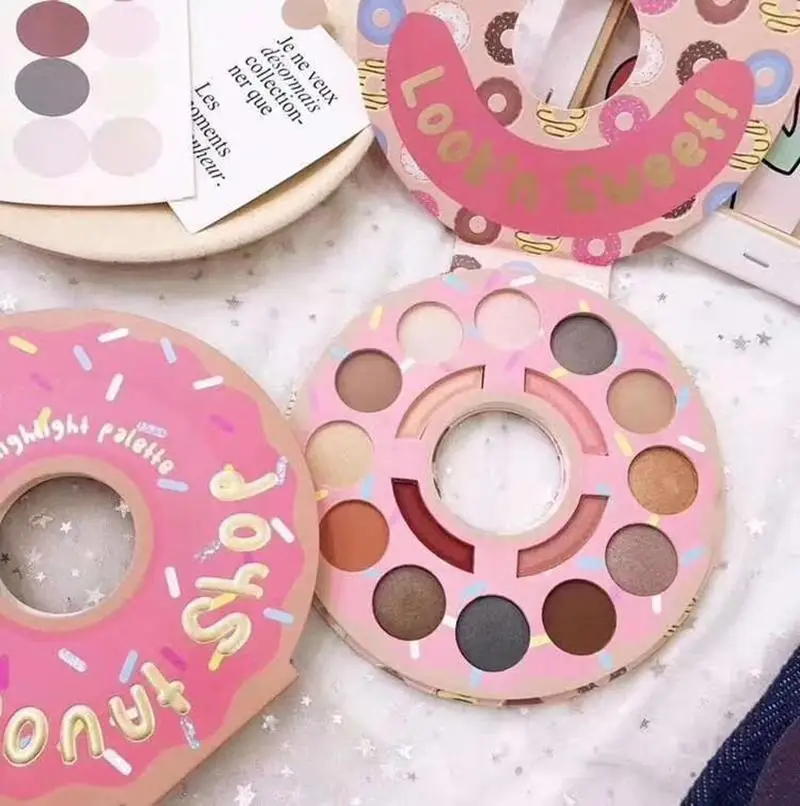 Kawaii 16colors Eyeshadow+Highlighter Makeup Palette Matte Shimmer Cosmetics High Quality Donuts Shape Eyeshadow Palettes
Kawaii 16colors Eyeshadow+Highlighter Makeup Palette Matte Shimmer Cosmetics High Quality Donuts Shape Eyeshadow Palettes