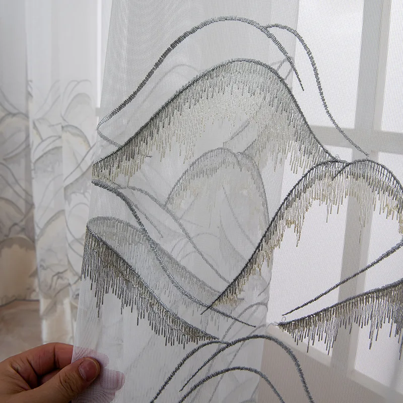 American Embroidery Curtain for Living Room Greem Velvet Bottom Line Pattern Voile Drape Kitchen Balcony French Window Z236#D 
American Embroidery Curtain for Living Room Greem Velvet Bottom Line Pattern Voile Drape Kitchen Balcony French Window Z236#D