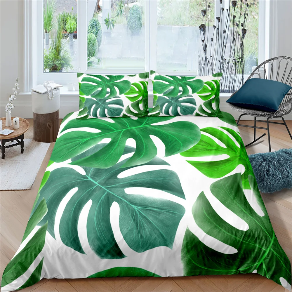 Green Tropical Leaves Pattern 3D Print Duvet Cover Sets Bedding Set Plant Ins Style King Queen Full Twin Size Luxury 2/3pcs
Green Tropical Leaves Pattern 3D Print Duvet Cover Sets Bedding Set Plant Ins Style King Queen Full Twin Size Luxury 2/3pcs