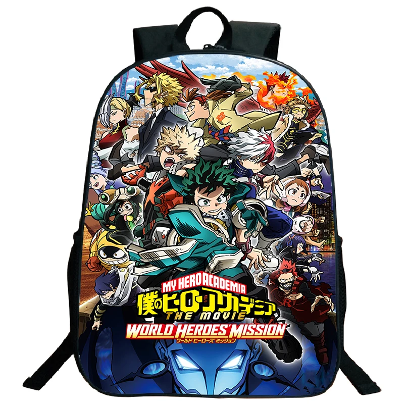

Boku No Hero-My Hero Academia Backpack Children Zipper Backbag Boys Girls Cartoon Rucksack Deku Bakugou Anime School Bag Mochila