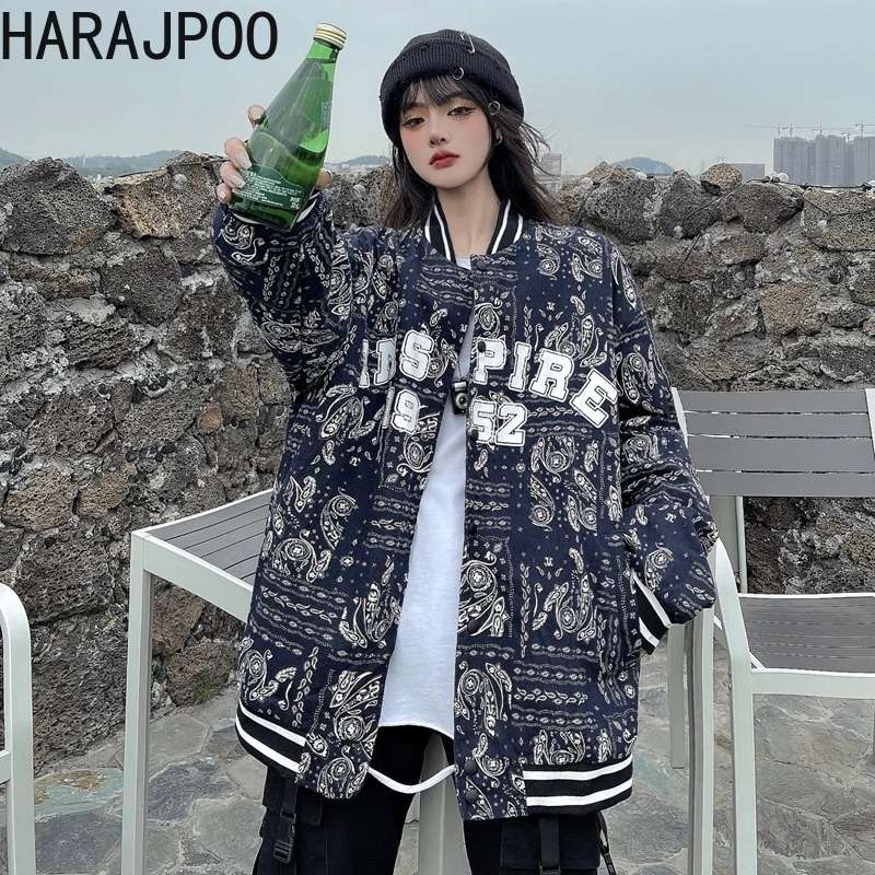 Куртка Harajpoo Женская, весна-осень 2021, новая индивидуальная бейсбольная униформа в стиле Ins с цветочным принтом кешью, корейские готические ку...
Куртка Harajpoo Женская, весна-осень 2021, новая индивидуальная бейсбольная униформа в стиле Ins с цветочным принтом кешью, корейские готические ку...