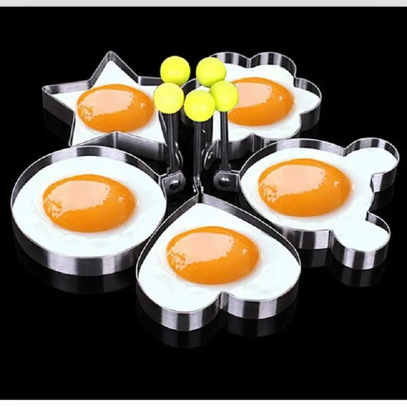 Завтрак для яичницы Нержавеющая сталь кольцо блинов и яиц формирователь Пособия