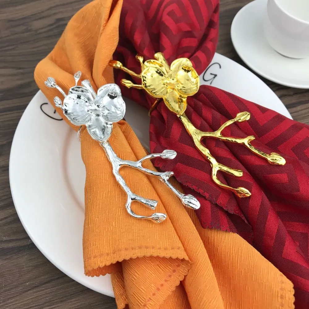 12PCS/Metal Plum Flower Napkin Ring, Gold and Silver Napkin Holder, Table Setting Decoration, Used for Western Food Party
12PCS/Metal Plum Flower Napkin Ring, Gold and Silver Napkin Holder, Table Setting Decoration, Used for Western Food Party
