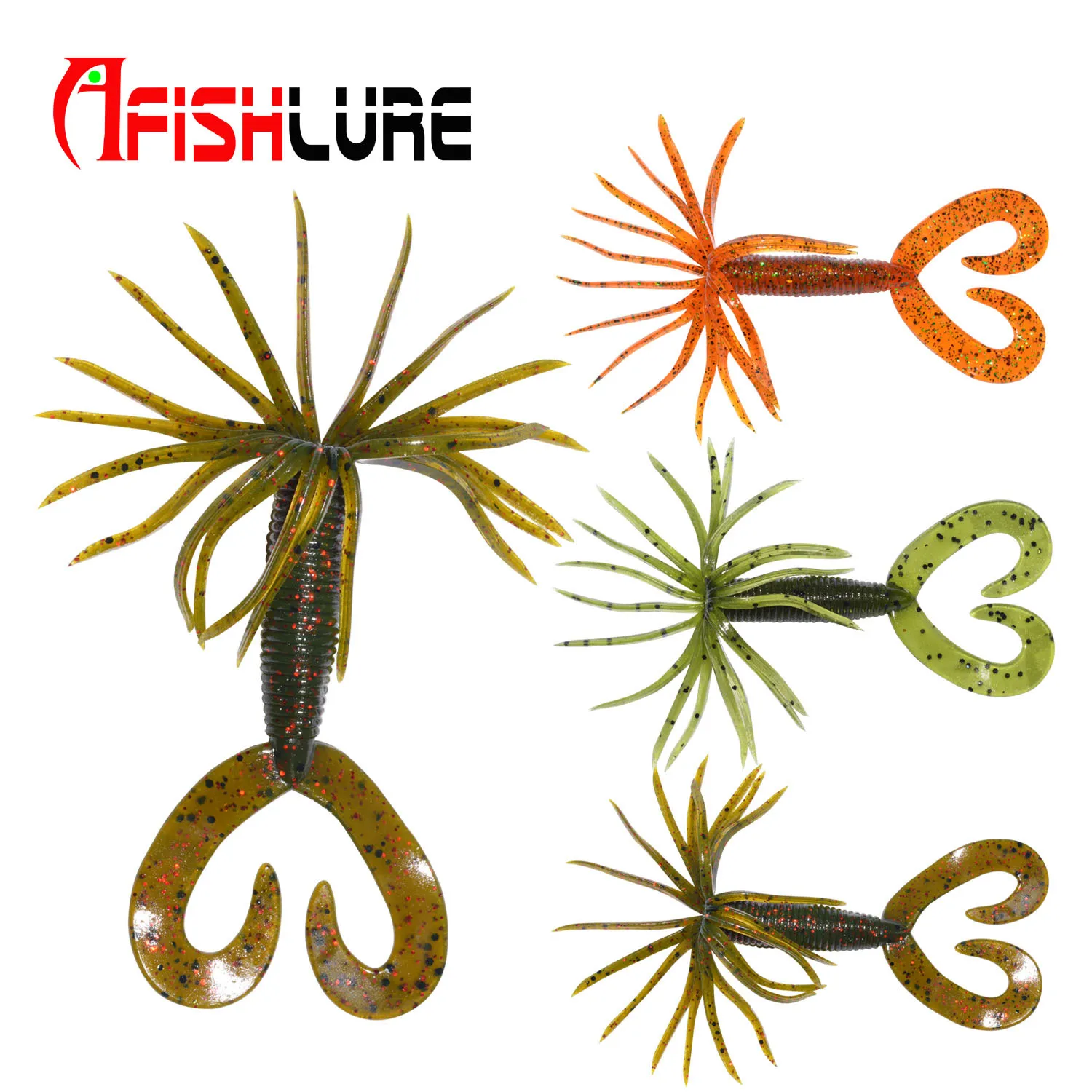 Afishlure Swimbaits Soft Plastics Lures Fishing Worm Fishing 104mm 5.4g Rubber Legs Lure Double Tail
Afishlure Swimbaits Soft Plastics Lures Fishing Worm Fishing 104mm 5.4g Rubber Legs Lure Double Tail