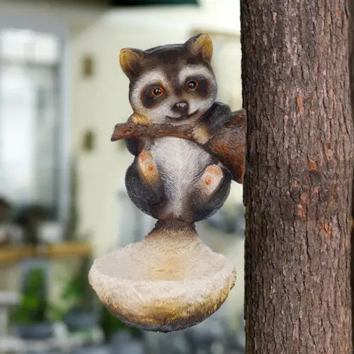 New Resin Birds Feeder with Raccoon Shape Easy Operation Durable Water-Proof Long Lasting Garden Decoration for Courtyard
New Resin Birds Feeder with Raccoon Shape Easy Operation Durable Water-Proof Long Lasting Garden Decoration for Courtyard