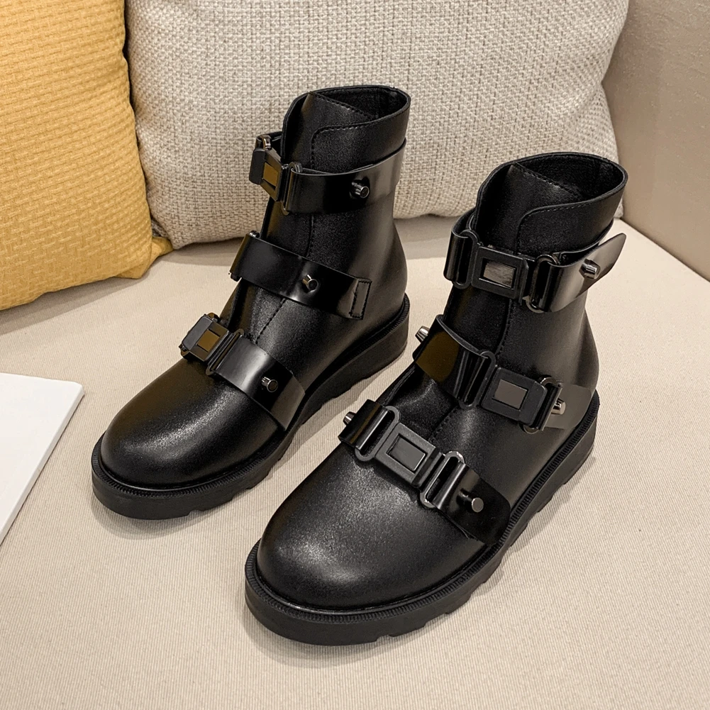 Dropship High Quality woman shoes Fashionable Solid Autumn Round Toe Buckle Straps Wedges Metal Decoration Boots
Dropship High Quality woman shoes Fashionable Solid Autumn Round Toe Buckle Straps Wedges Metal Decoration Boots