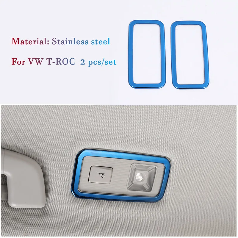For Volkswagen VW T-Roc T ROC 2018 2019 Car Reading Light Lamp Frame Cover Interior Decoration Strip stainless steel Accessories
For Volkswagen VW T-Roc T ROC 2018 2019 Car Reading Light Lamp Frame Cover Interior Decoration Strip stainless steel Accessories