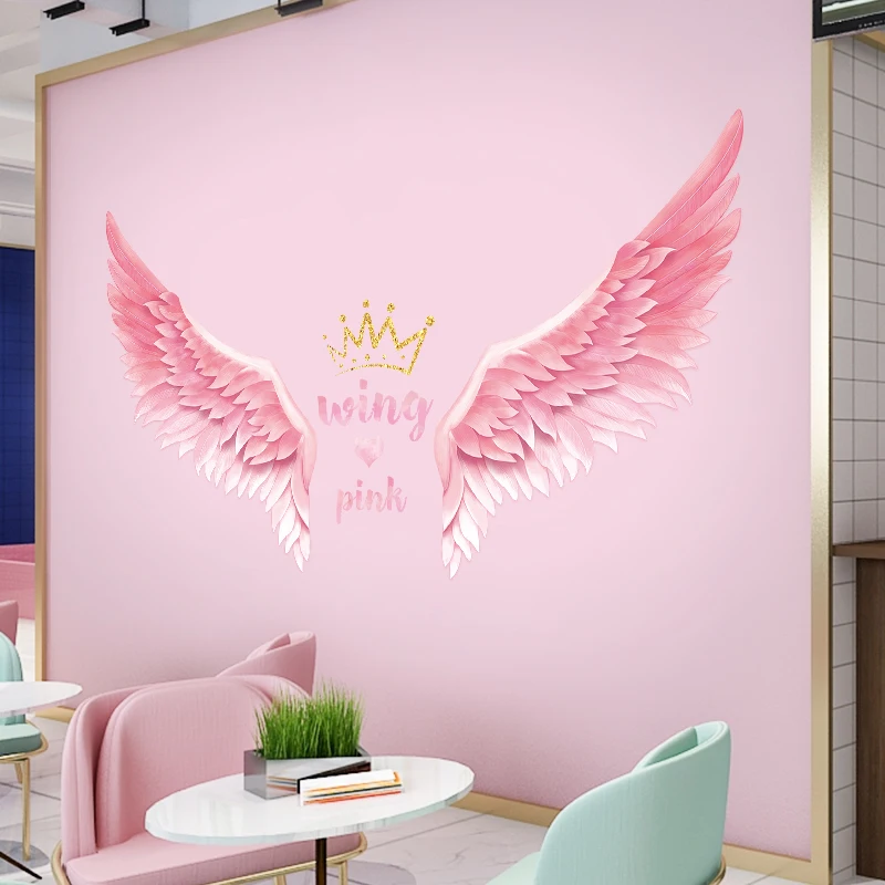 Nordic style Pink Wing Crown Wall Stickers for Girls room Bedroom Eco-friendly Wall Decals Removable Vinyl Wall Mural Home Decor
Nordic style Pink Wing Crown Wall Stickers for Girls room Bedroom Eco-friendly Wall Decals Removable Vinyl Wall Mural Home Decor