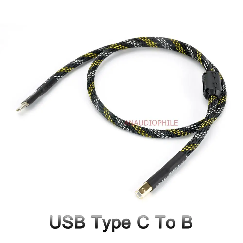 USB кабель Hifi Type C в B для передачи данных и аудио мобильного телефона DAC планшета