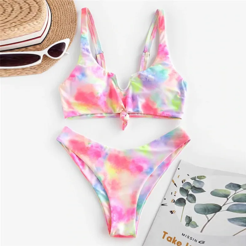 Mossha Multicolor sexy bikini set Printed women's swimsuit female Tie dye micro bikini 2020 Push up swimwear Knot bathing suit 
Mossha Multicolor sexy bikini set Printed women's swimsuit female Tie dye micro bikini 2020 Push up swimwear Knot bathing suit