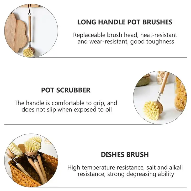 2pcs Household Sisal Pot Brushes Long Handle Dish Brushes For Home Kitchen (Assorted Color)
2pcs Household Sisal Pot Brushes Long Handle Dish Brushes For Home Kitchen (Assorted Color)