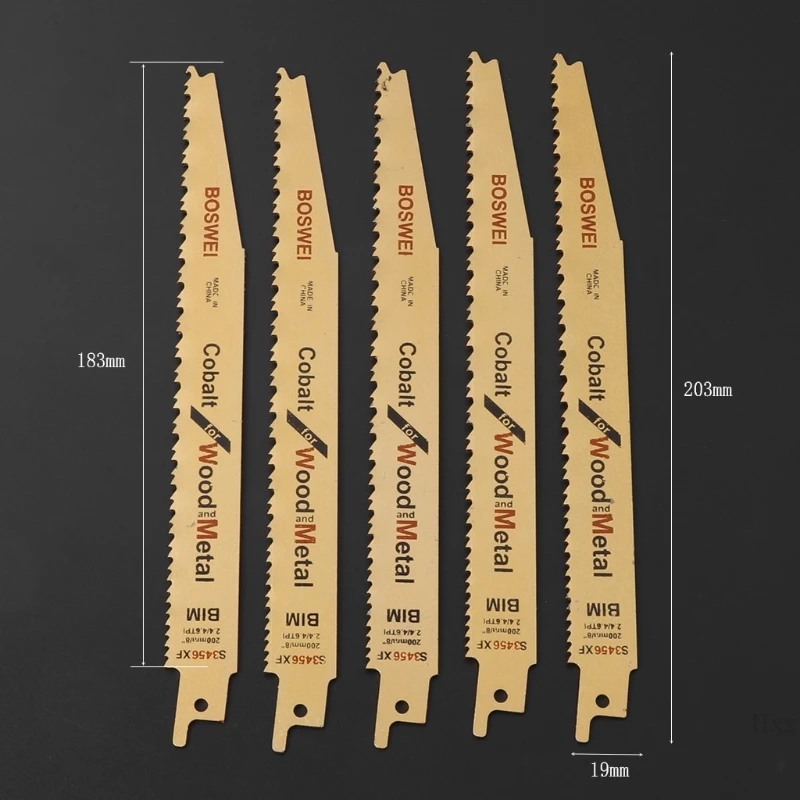 5 Pc 8 Inch BIM Reciprocating Quick Cut Saw Blade S3456XF For Metal Wood Cutting
5 Pc 8 Inch BIM Reciprocating Quick Cut Saw Blade S3456XF For Metal Wood Cutting