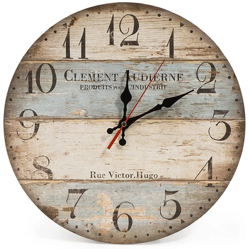12 Inch Silent Vintage Wooden Round Wall Clock Numerals Vintage Rustic Style Wooden Round Home Decor Wall Clock
12 Inch Silent Vintage Wooden Round Wall Clock Numerals Vintage Rustic Style Wooden Round Home Decor Wall Clock