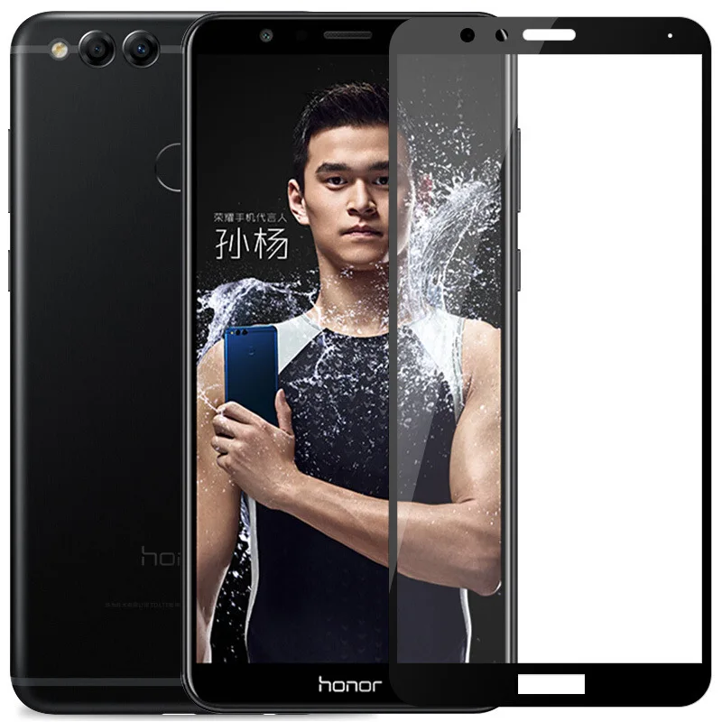 Закаленное стекло с полным покрытием для Huawei Honor 7X защита экрана на Xonor 7A 7C Pro 7 A C X