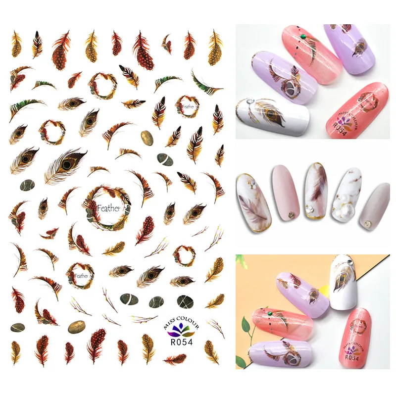 The New 3D Nail Sticker Cool Feather stickers for nail Foil Design Nails Accessories Fashion Manicure Sticker 
The New 3D Nail Sticker Cool Feather stickers for nail Foil Design Nails Accessories Fashion Manicure Sticker