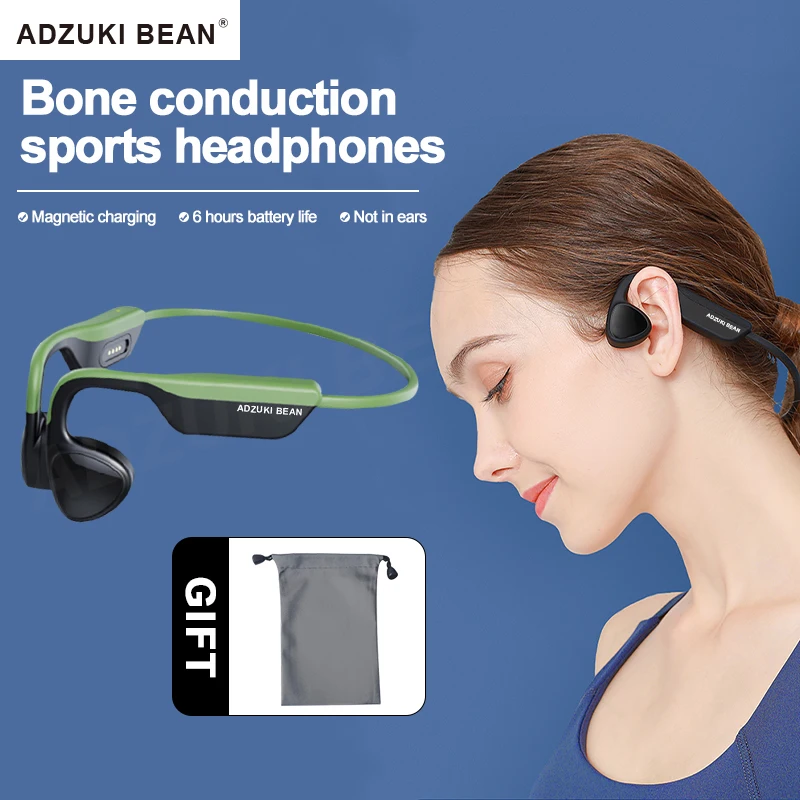 Adzuki bean Bone Conduction Headphones IPX8 Swimming IPX4 Waterproof Earphones for Smartphone 8GB Memory HIFI Hands-free Headset
Adzuki bean Bone Conduction Headphones IPX8 Swimming IPX4 Waterproof Earphones for Smartphone 8GB Memory HIFI Hands-free Headset