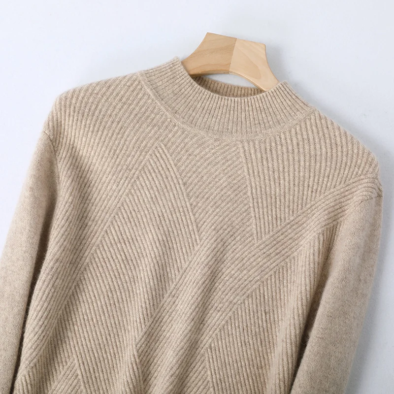 Zocept Mock Neck Men's Sweaters Man Fashion Casual Knitting Striped Pattern Pure Wool Pullover Winter Thick Warm Jumper Clothing
Zocept Mock Neck Men's Sweaters Man Fashion Casual Knitting Striped Pattern Pure Wool Pullover Winter Thick Warm Jumper Clothing