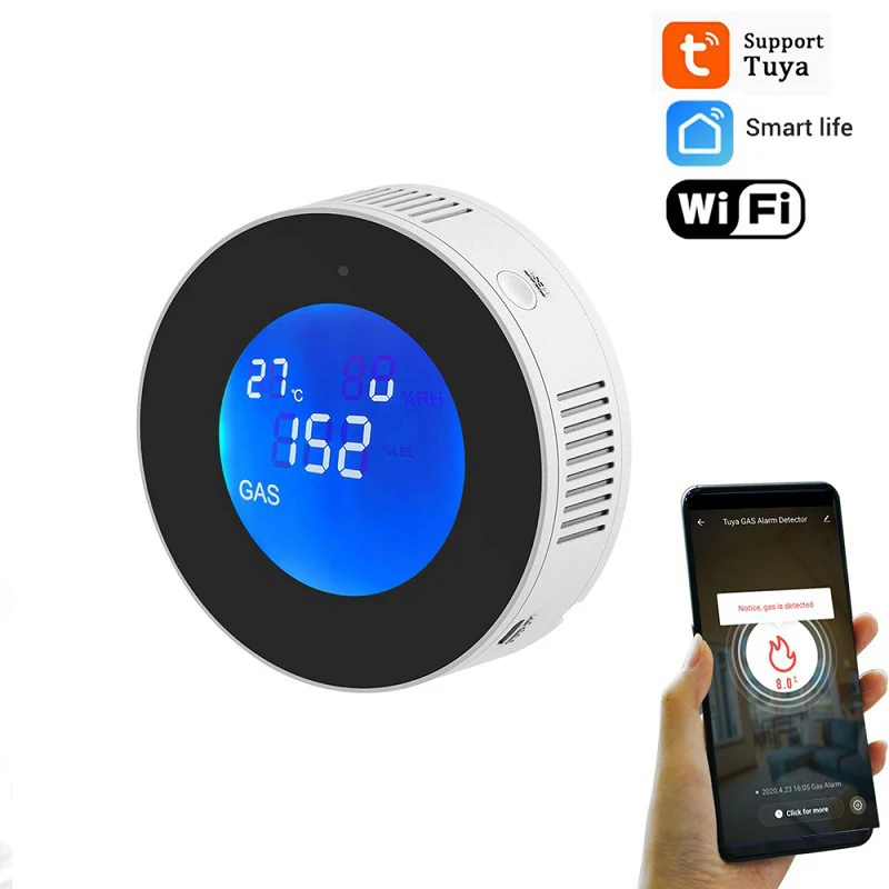 Tuya WiFi Gas Alarm Gas Leak Detector Detection Alarm Remote Push Alarm Information For Home Fire Protection Alarm Work With APP
Tuya WiFi Gas Alarm Gas Leak Detector Detection Alarm Remote Push Alarm Information For Home Fire Protection Alarm Work With APP