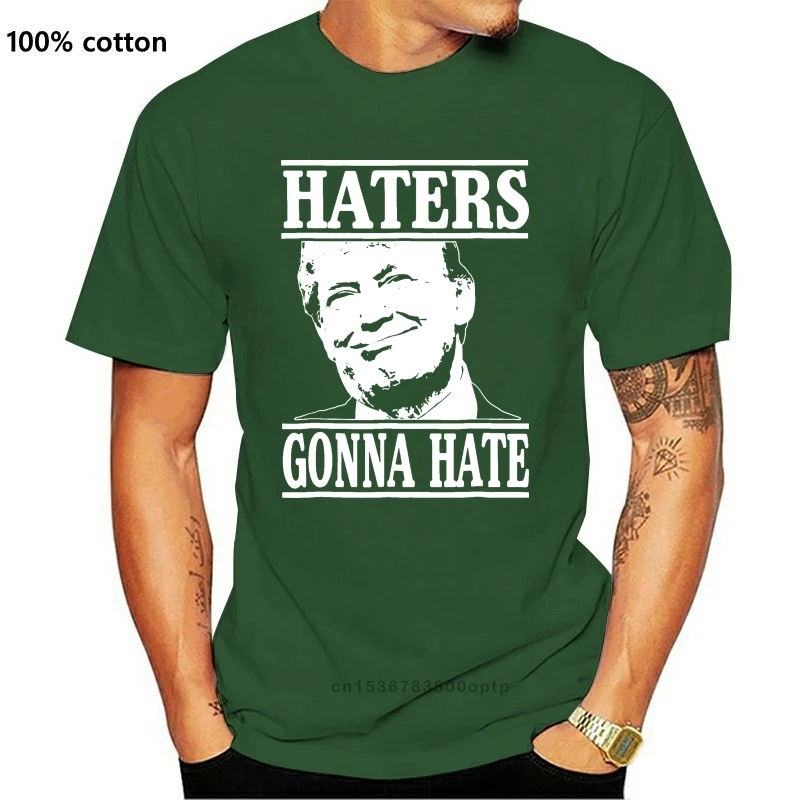 New Black Funny Haters Gonna Hate Donald Trump Tops Tee T Shirt President Tee 100% Cotton Casual Plus Size T-Shirt
New Black Funny Haters Gonna Hate Donald Trump Tops Tee T Shirt President Tee 100% Cotton Casual Plus Size T-Shirt
